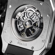 Boderry Skeleton Watches Mens Square Titanium Automatic Mechanical STORM Luxury Clock 100M Waterproof Mechanical Watch For Men