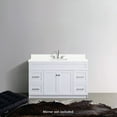 thumbnail image 2 of ARIEL Hamlet 55 in. Bath Vanity in Grey with Quartz Vanity Top in White with White Basin, 2 of 7