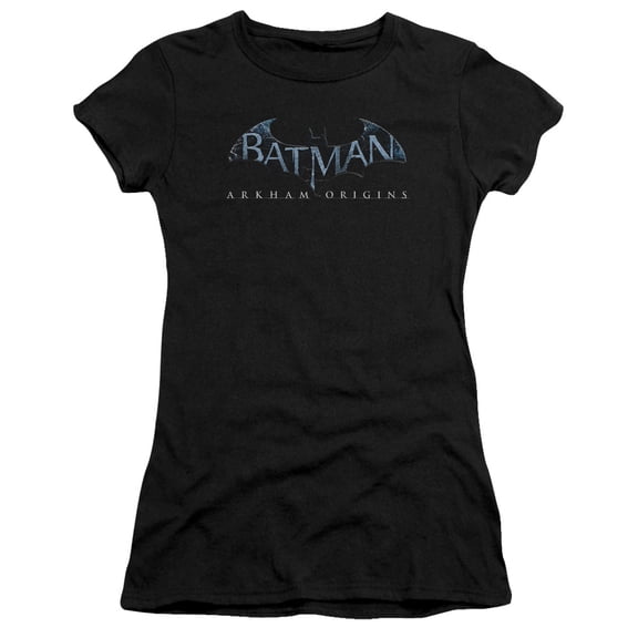 Batman Arkham Origins Logo S/S Junior Women's T-Shirt Sheer Black