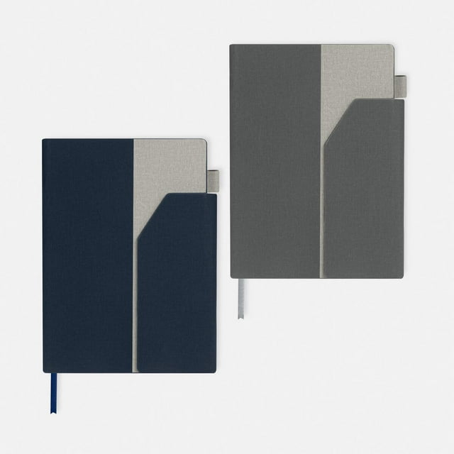 Paquete 20 piezas Libreta pestaña imantada-KATIKA azul 15.5 x 21