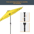 thumbnail image 6 of CHYVARY Outdoor LED 9Ft Patio Table Umbrellas with Solar Lights and Tile Button for Garden, Deck and Poolside,Yellow, 6 of 8