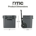 thumbnail image 5 of RTIC 45 QT Ultra-Tough Wheeled Hard-Sided Ice Chest Cooler, Fits 60 Cans, Dark Grey, 5 of 8