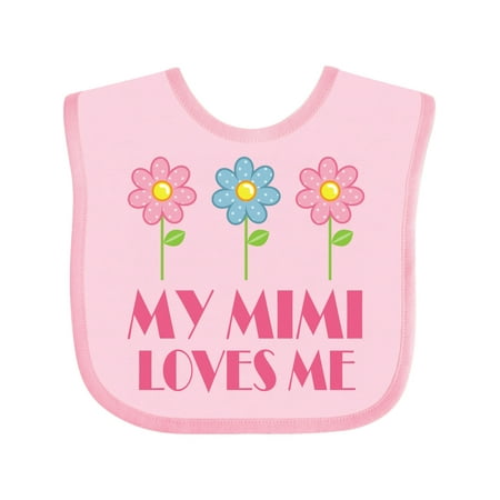 

Inktastic Mimi Loves Me Daisies Gift Baby Girl Bib