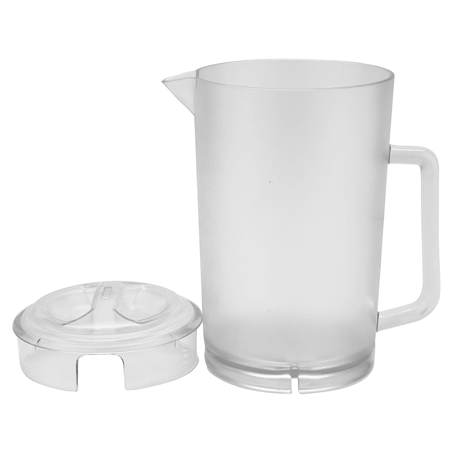 G.E.T. Heavy-Duty Shatterproof Plastic 2 Quart Pitcher with Lid (Case of 12)