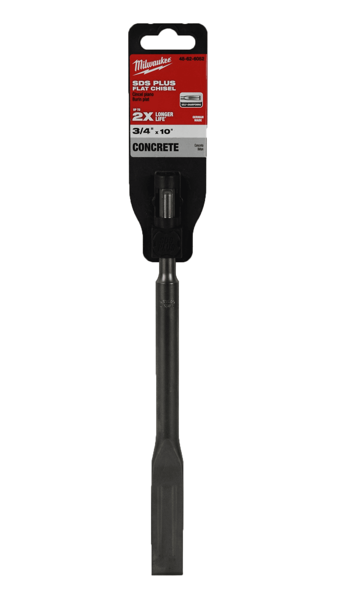 Milwaukee SDSPLUS Self Sharpening 3/4" x 10" Flat Chisel Bit 48626052