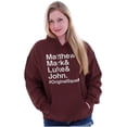 thumbnail image 4 of Matthew Mark Luke John Squad Hoodie Sweatshirt Women Men Brisco Brands S, 4 of 6