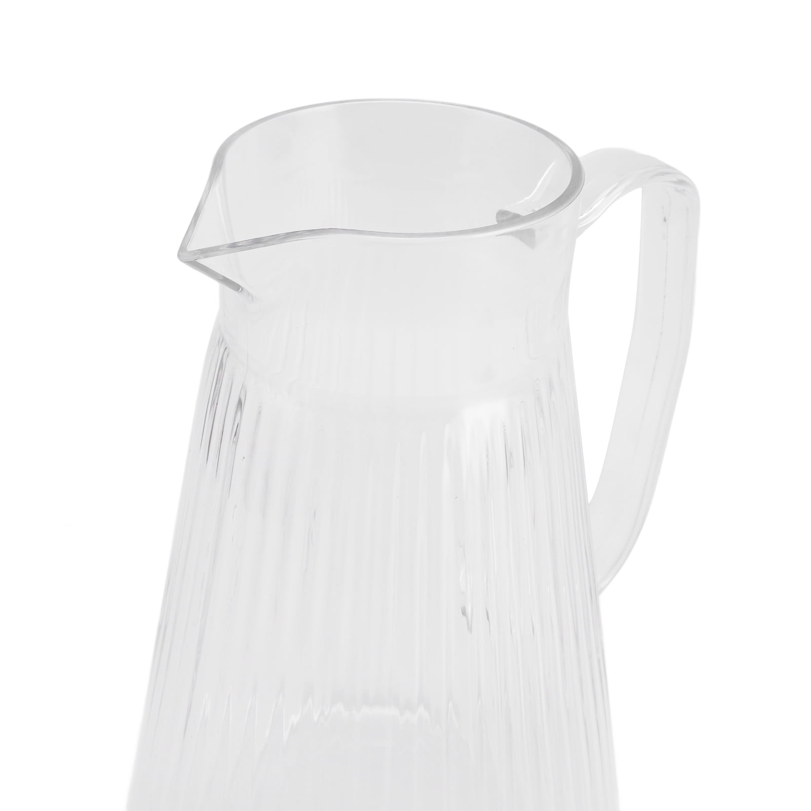 Bouteille De Jus Transparente En Acrylique, Pichet à Jus Froid à Eau Rayée Avec Poignée Et Couvercle, Pour Jus, Eau Froide, Boissons, Thé, Lait De