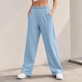 thumbnail image 6 of Women's Wide Leg Sweatpants High Waisted Baggy Lounge Pants with Pockets Soft Oversized Joggers, 2XL, 6 of 7