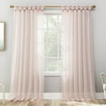 thumbnail image 6 of No. 918 Krista 1-Piece Holiday Twist Tab Sheer Tab Top Curtain Panel, 51"x63", Blush, 6 of 8