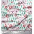 thumbnail image 1 of Soimoi Cotton Voile Fabric Snowflake & Polar Bear Animal Print Sewing Fabric Yard 56 Inch Wide, 1 of 3