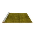 thumbnail image 2 of Ahgly Company Machine Washable Indoor Round Oriental Yellow Industrial Area Rugs, 3' Round, 2 of 4