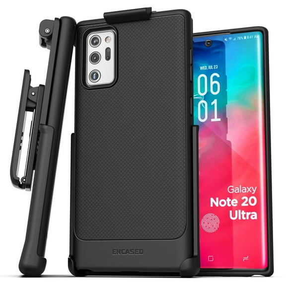 Galaxy Note 20 Ultra Belt Clip Case (Thin Armor) Slim Grip Cover with Holster (Samsung Note 20 Ultra) Black