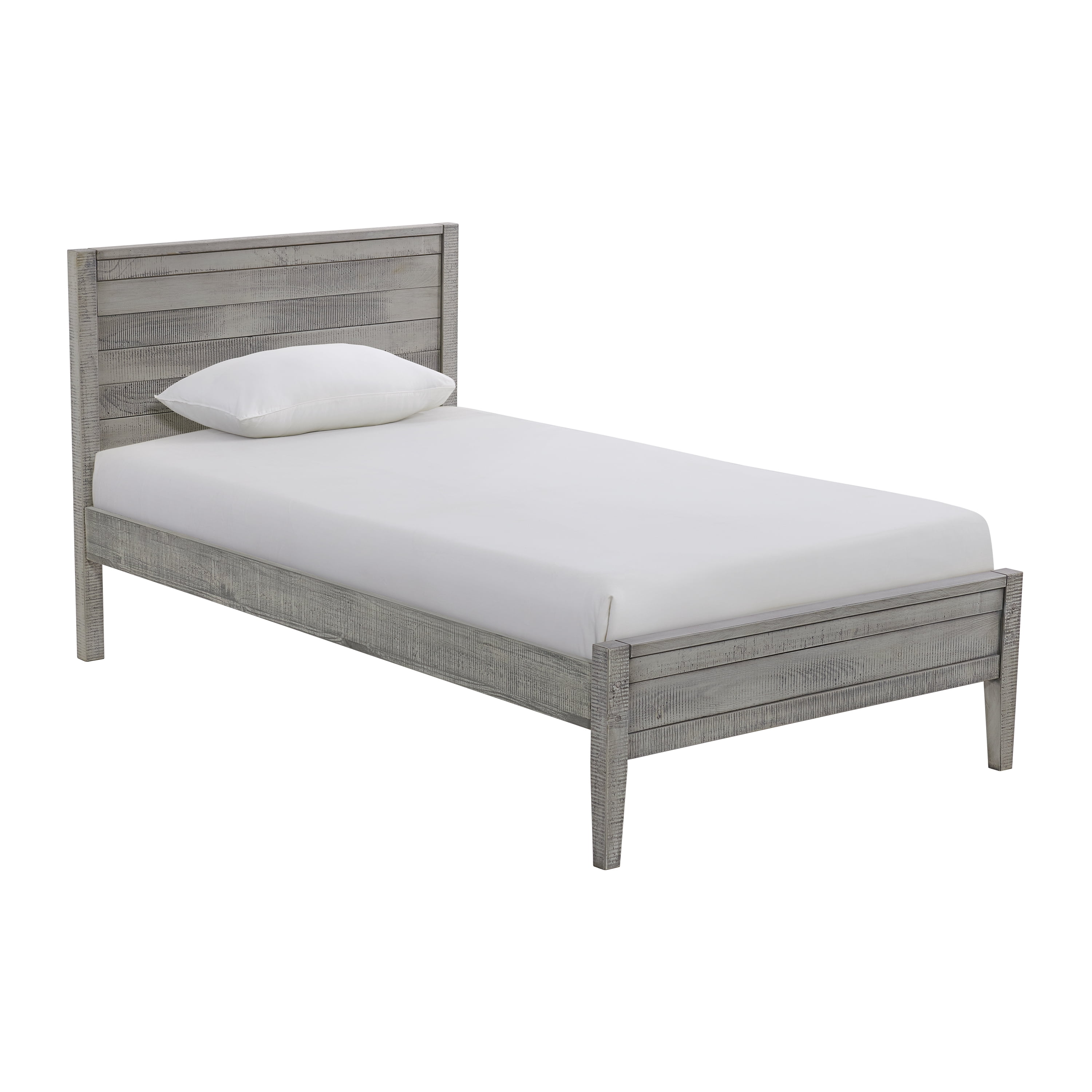 Alaterre Furniture Windsor Panel Wood Twin Bed, Driftwood Gray