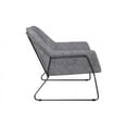 thumbnail image 2 of Inmod Mid-Century Modern Norwood Chenille Lounge Chair, Grey, 2 of 4