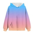 thumbnail image 6 of BOBOGOJP Cute Hoodies for Teen Girls Preppy Hooded Sweatshirts Oversized Long Sleeve Shirts Gradient Winter Pullover Hoodies Blue for Size 1-2 Years, 6 of 6