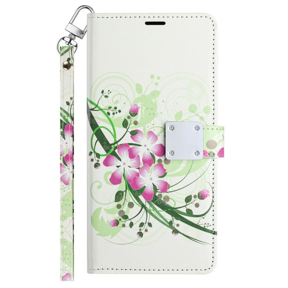 For Samsung Galaxy S24 Plus Case Vegan Leather Design Wallet Matching Wristlet