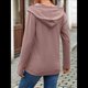 thumbnail image 5 of Sudadera con Capucha para Mujer, de y Otoño, con Cuello en V, Larga y Botones con Cordón. Rosa S, 5 of 10