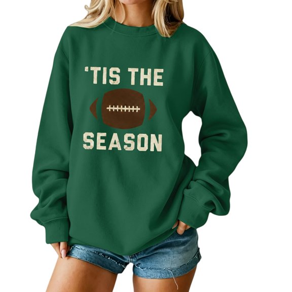 Game Day Sweatshirt Women Tis The Season Football Sweatshirt Casual Outfits