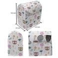 thumbnail image 5 of Cartoon Lounger Chair Bag, Repetitive Pattern Big Eyed Owl Heads Colorful Flowers and Abstract Motifs, High Capacity Storage with Handle Container, Lounger Size, White Multicolor, by Ambesonne, 5 of 5