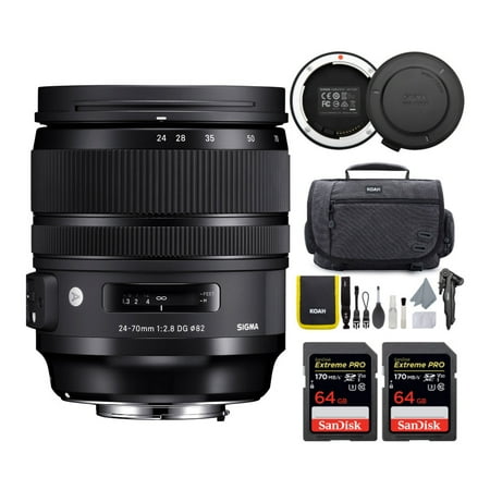 UPC: 0040962855201 | Sigma 24-70mm f/2.8 DG OS HSM ART Canon EF Lens w/ USB Dock Advanced Travel Kit