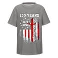 thumbnail image 3 of American 250 Anniversary Shirt Boys Casual Graphic Shirt Anniversary Print Soft Tee Boys 4Th of July Shirt Dark Gray 12-13 Years, 3 of 5