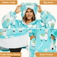 thumbnail image 6 of (2-Pack) THREE POODLE Wearable Blanket Hoodie, Oversized Sherpa Fleece Sweatshirt Blanket with Large Hood and Handy Pocket, A Cozy Gift for Couples & Best Friends, 6 of 8