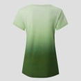 thumbnail image 6 of CHGBMOK Womens Summer Tops Casual Gradient Short Sleeve V Neck Tie-dye T Shirts Loose Fit Plus Size Plain Tees, 6 of 7