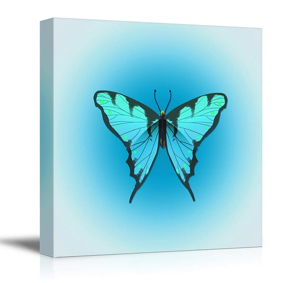 wall26 Canvas Wall Art Colorful Butterfly Pictures Home Wall Decorations for Bedroom Living Room Paintings Canvas Prints Framed - 16x16 inches