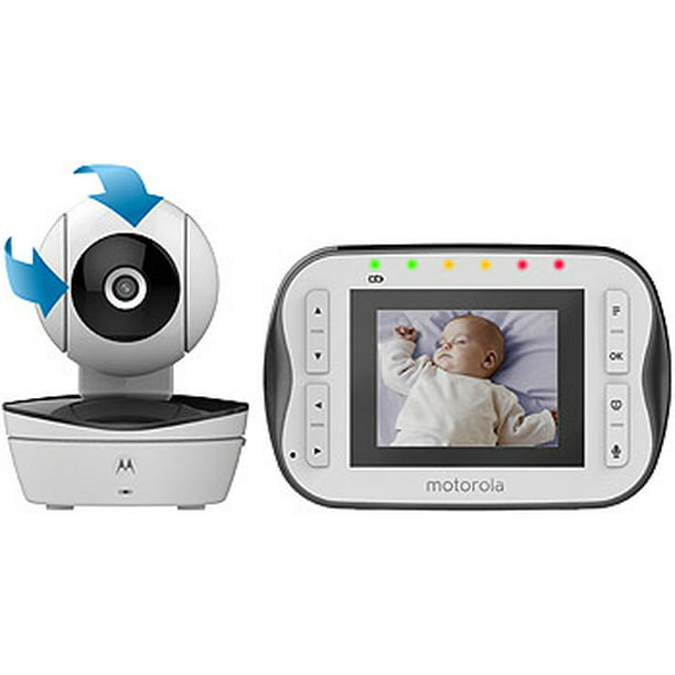 Motorola Digital Video Baby Monitor Mbp41s With Video 2 8 Inch Color Screen Infrared Night Vision With Camera Pan Tilt And Zoom Walmart Com Walmart Com
