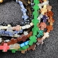 thumbnail image 4 of HOOUN Natural Stone Cross Shape Agates Loose Beads for Jewelry Making DIY Accessories -crazy agate-12x16x5mm, 4 of 9