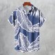 thumbnail image 3 of ZHAOCHENG Camisa hawaiana de manga corta para hombre, de verano, con bolsillo frontal, estampado hawaiano, informal, de algodón, estilo funky, de lino para playa, camiseta Y2K para hombre., 3 of 5