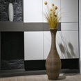 39'' Tall Artificial Rattan Floor Vase in Elegant Beige Statement