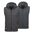 thumbnail image 2 of Little Donkey Andy Men's Reversible Fleece Vest Lightweight Warm Sleeveless Jacket with Hood for Hiking Walking Travel Charcoal Gray L, 2 of 3