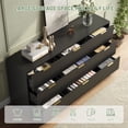 thumbnail image 2 of ASTUVIA 63" W Fluted 9 Drawer Dresser for Adult,Wooden Bedroom Dresser,Dresser TV Stand up to 70" for Living Room,Black, 2 of 9
