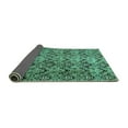 thumbnail image 2 of Ahgly Company Indoor Round Abstract Turquoise Blue Modern Area Rugs, 6' Round, 2 of 4