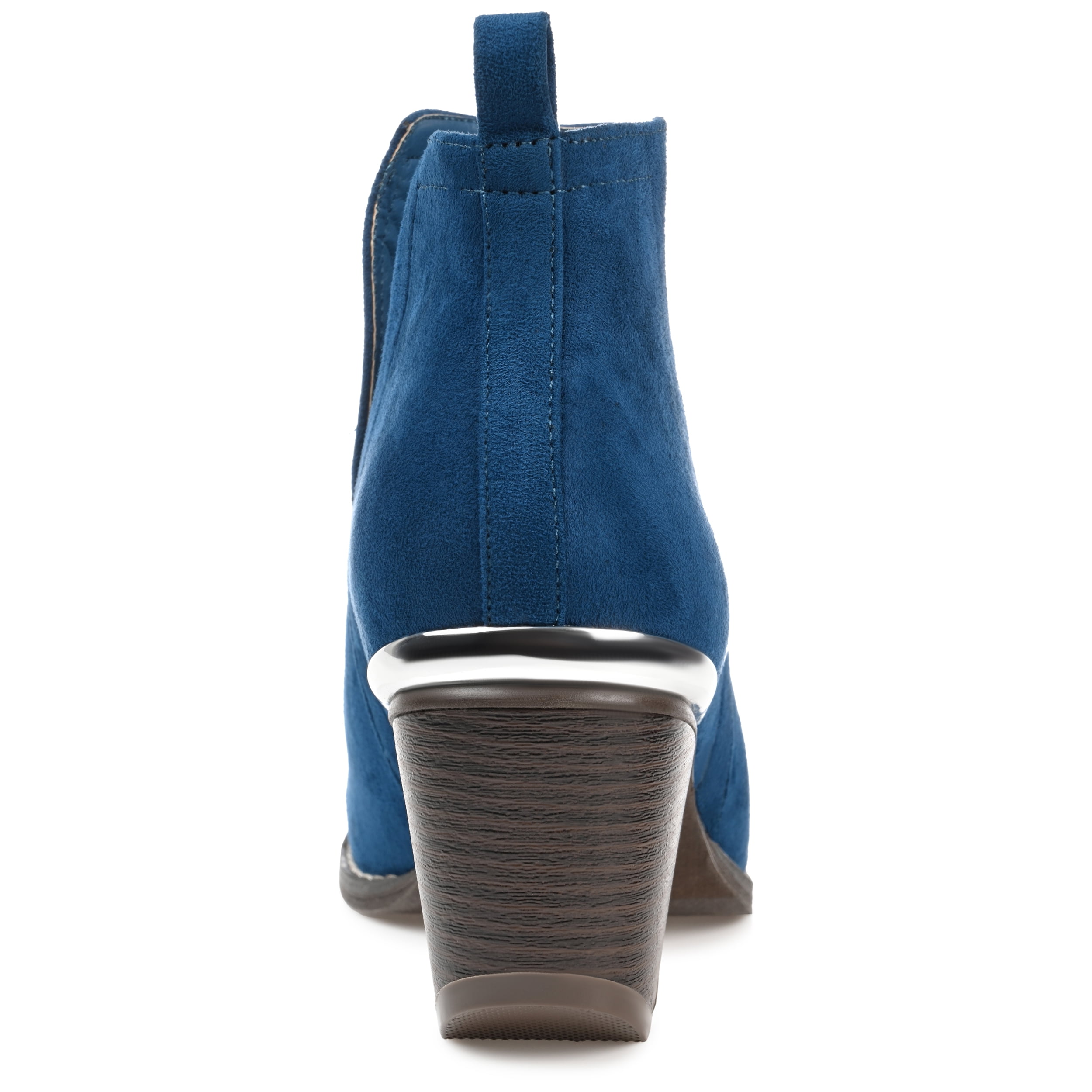 Journee Womens Issla Pull On Stacked Heel Booties, Widths Available