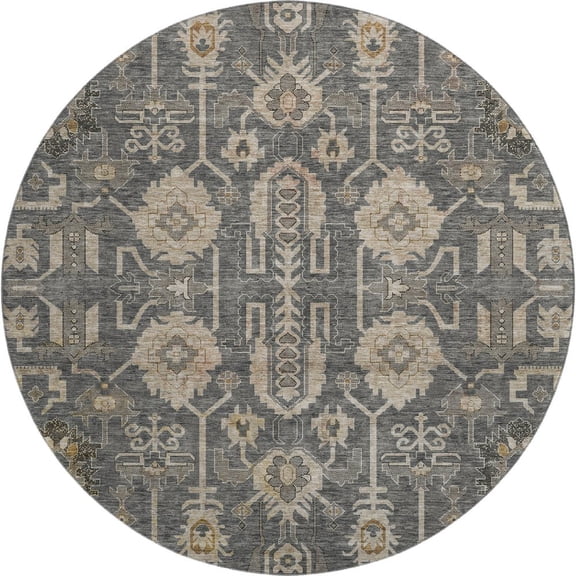 Dalyn Rugs Premium Machine Washable Mayfield AMF697 Gray 8' x 8' Round Rug