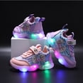 thumbnail image 2 of Disney nuevo coreano niñas dibujos animados bebé niñas princesa congelada niños elsa luz led casual sports shoes26-Insole 16cm Gao Jinjia LED, 2 of 2