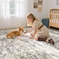 thumbnail image 6 of MICGEEK 8x10 Washable Area Rugs for Living Room, Modern Abstract Printed Rug, Vacuum-Friendly, Non Slip Indoor Rug for Bedroom Dining Room Home Decor Carpet, Gray/Brown, 6 of 8