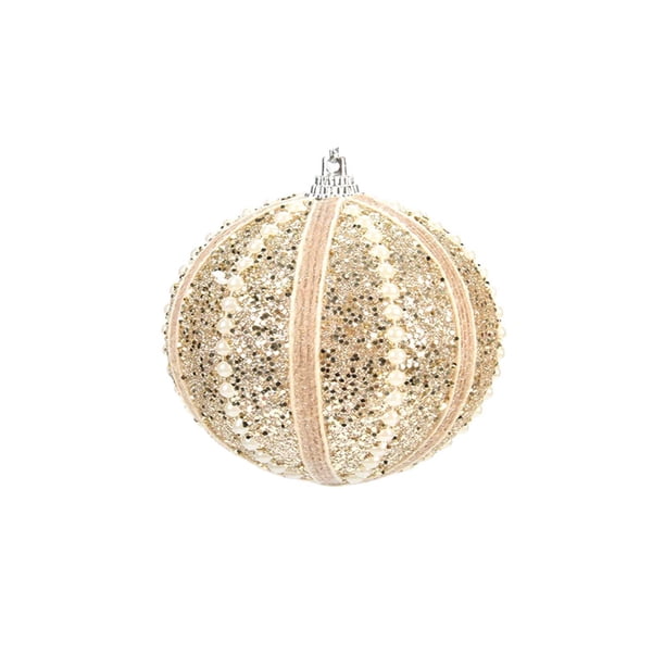 Decoraciones de Árbol de Navidad 8cm Colgante de Espuma Azul con Perla Colgante, Diamante de Color Adornado Ornamento, 3.14x3.14x3.14In Árbol de Navidad Ornamentos