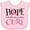 AD-Pink, variant on Inktastic Breast Cancer Hope Quote Girls Baby Bib