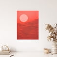 thumbnail image 4 of Desert Coral Pink Orange Sunset Abstract Unframed Wall Art Print Poster Home Decor Premium, 4 of 5