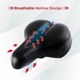 thumbnail image 3 of Generic Shock-Absorbing Mountain Bike Saddle with Reflective Strip, Spring or Anti-Shock Ball Design, Includes Installation Tools & Waterproof Cover, Black & Blue, 3 of 7