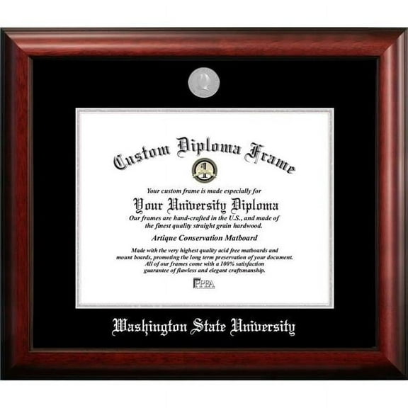 Campus Images WA996SED-1411 14 x 11 in. Washington State University Silver Embossed Diploma Frame