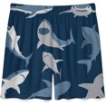 thumbnail image 4 of NICKSUN Shorts de Pyjama Amusants pour Hommes, Bas de Pyjama Doux avec Poches, Requins, m, 4 of 6