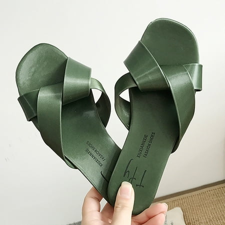 

Summer Slippers For Women Beach Accesseories Flip Flops For Women Women S Ladies Fashion Casual Outer Wear Waterproof Flat Cross Slipper Shoes Swimming Pool Accessories Mens Women Slippers
