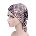thumbnail image 4 of tredstone Bonnet de Chimiothérapie Imprimé Foulard Femmes Coton Turban Musulman Extensible Perte de Cheveux Baotou Noué Couvre-Chef, 4 of 9