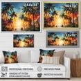 thumbnail image 4 of Designart "Colorful Palm Trees composition VI" Palm Trees Floater Framed Wall Art Print, 4 of 7