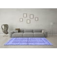 thumbnail image 3 of Ahgly Company Indoor Square Abstract Blue Modern Area Rugs, 3' Square, 3 of 4