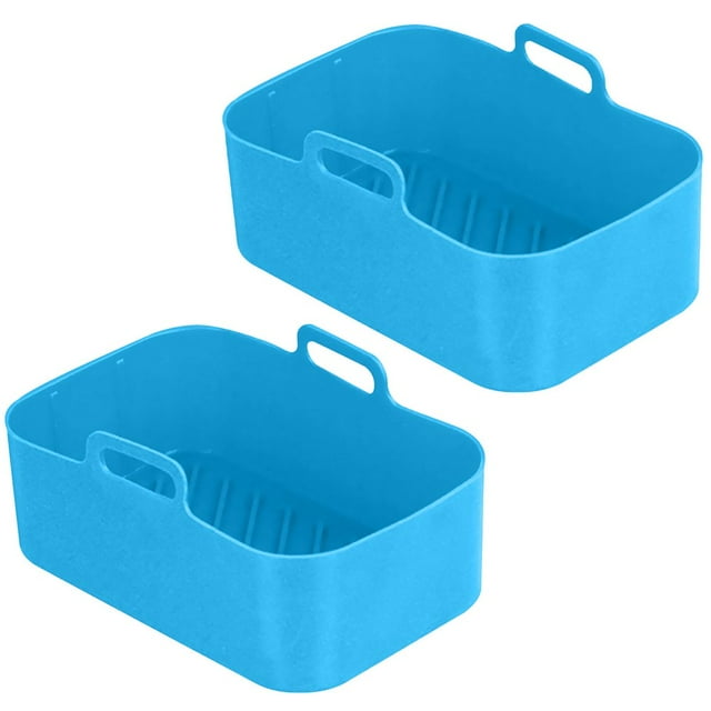 Silicone Pot for Ninjas Dual Air Fryer Reusable Silicone Air Fryer Liner Easy Cleaning Food Safe Air Fryer Accessories Air Fryer Rack Accessories for Air Fryer Oven Microwave